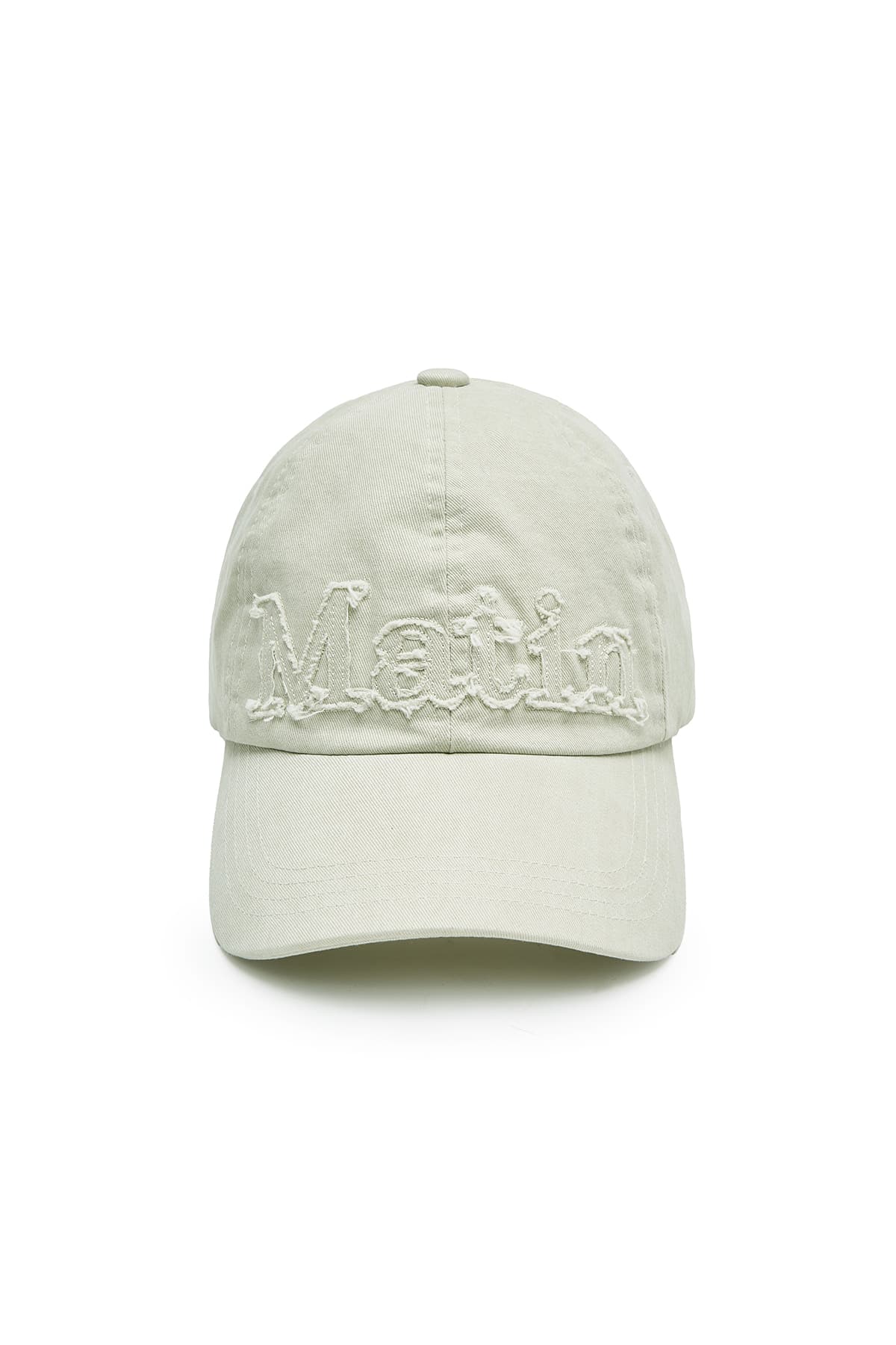 ROUGH CUT APPLIQUE BALL CAP IN LIGHT BEIGE