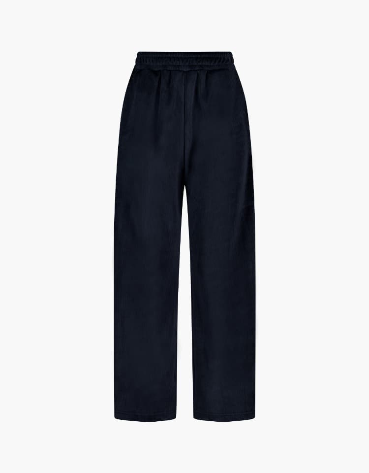 corduroy mink banding pants - navy