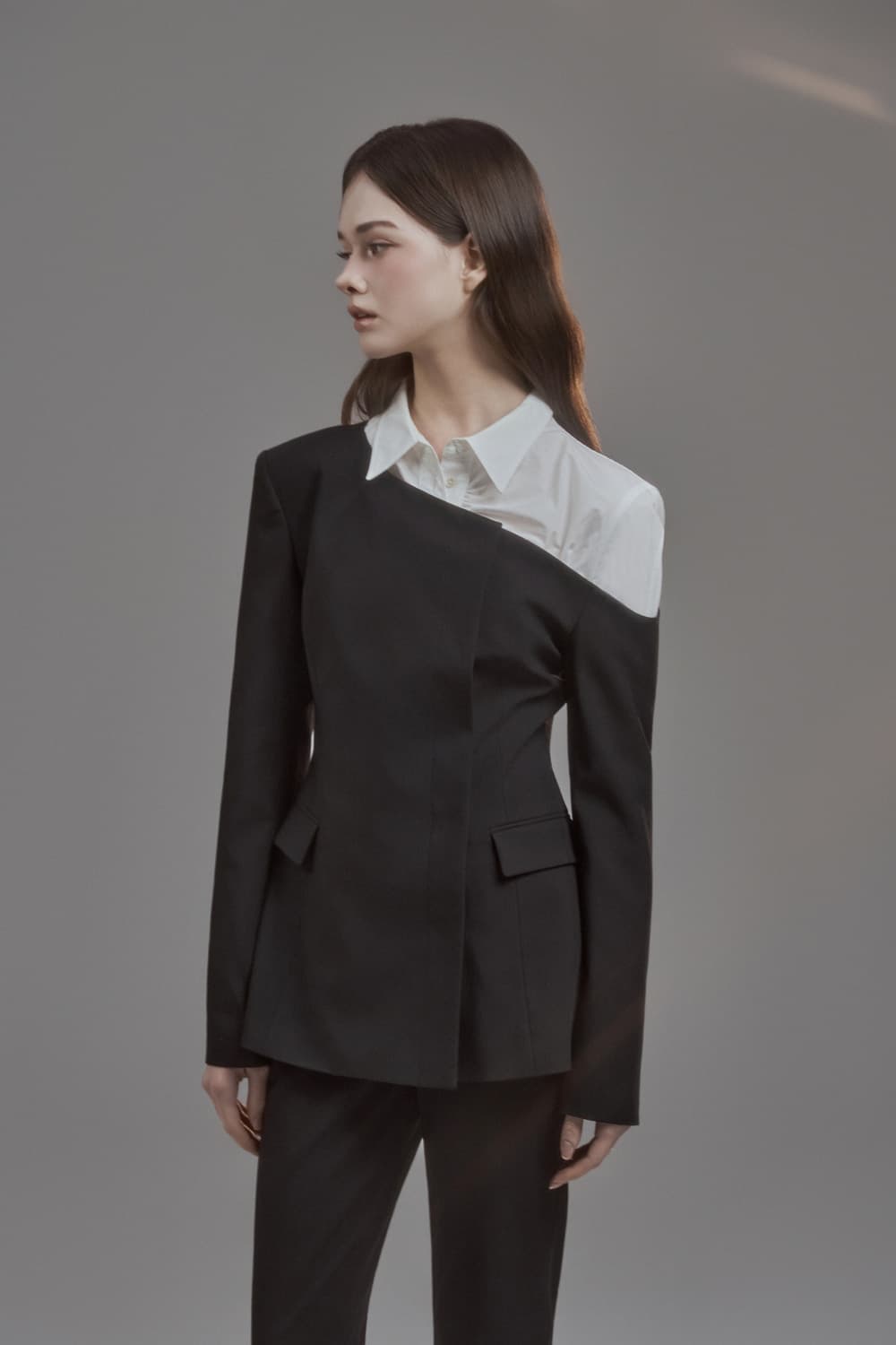 Emma String Off Shoulder Jacket - Black