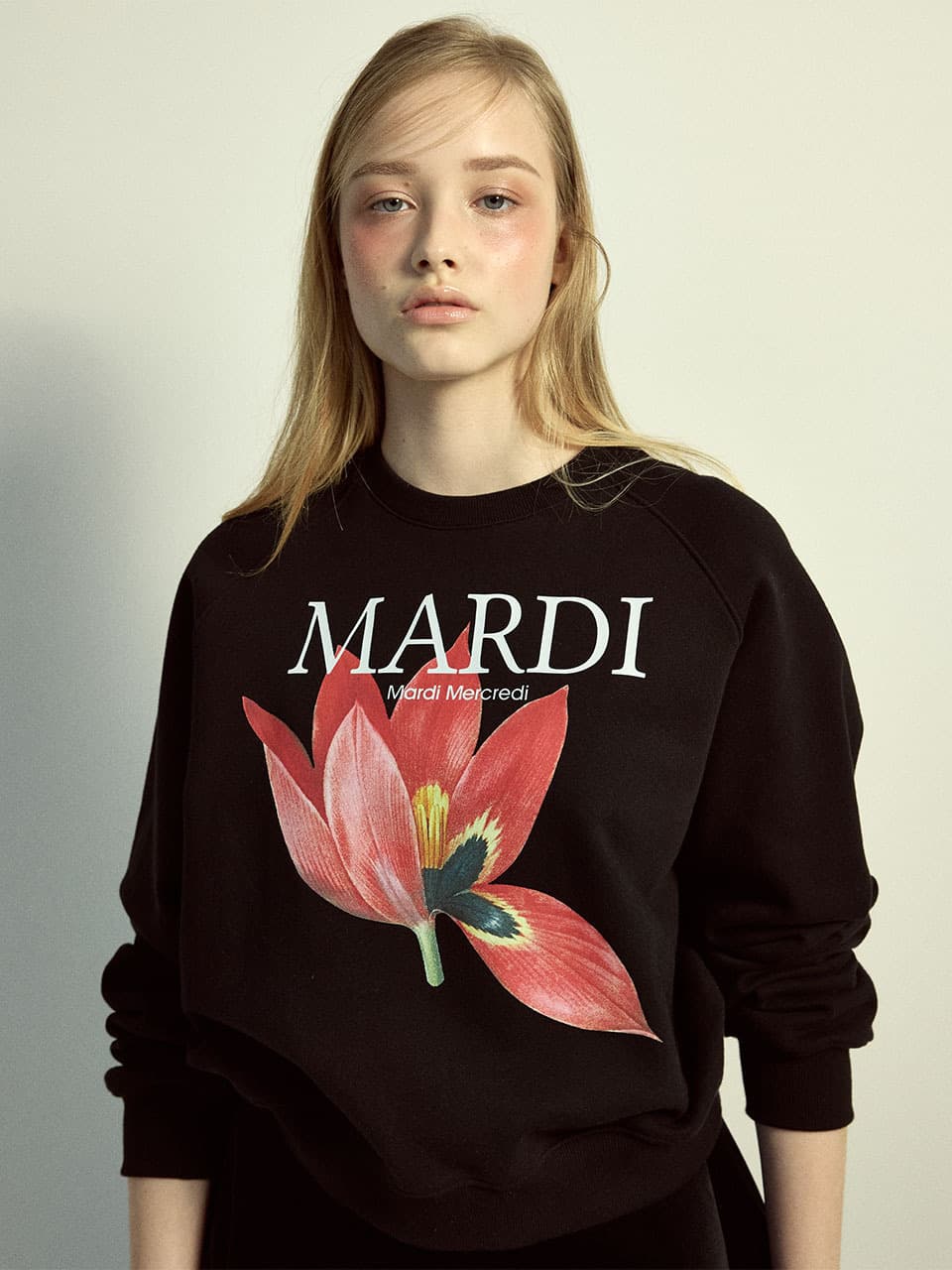 SWEATSHIRT RAGLAN LILIES 03_BLACK