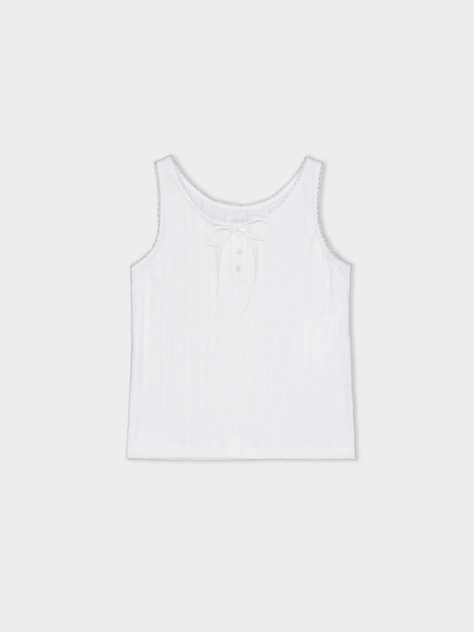 셀린 레이스 니트 탑_화이트