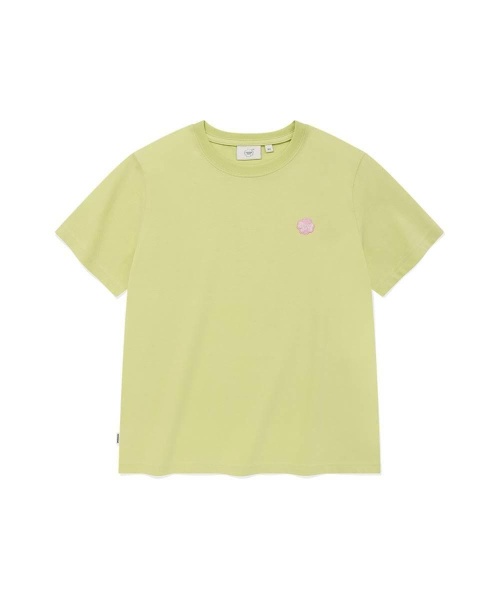 우먼 스몰 클로버하트 티셔츠 Lime