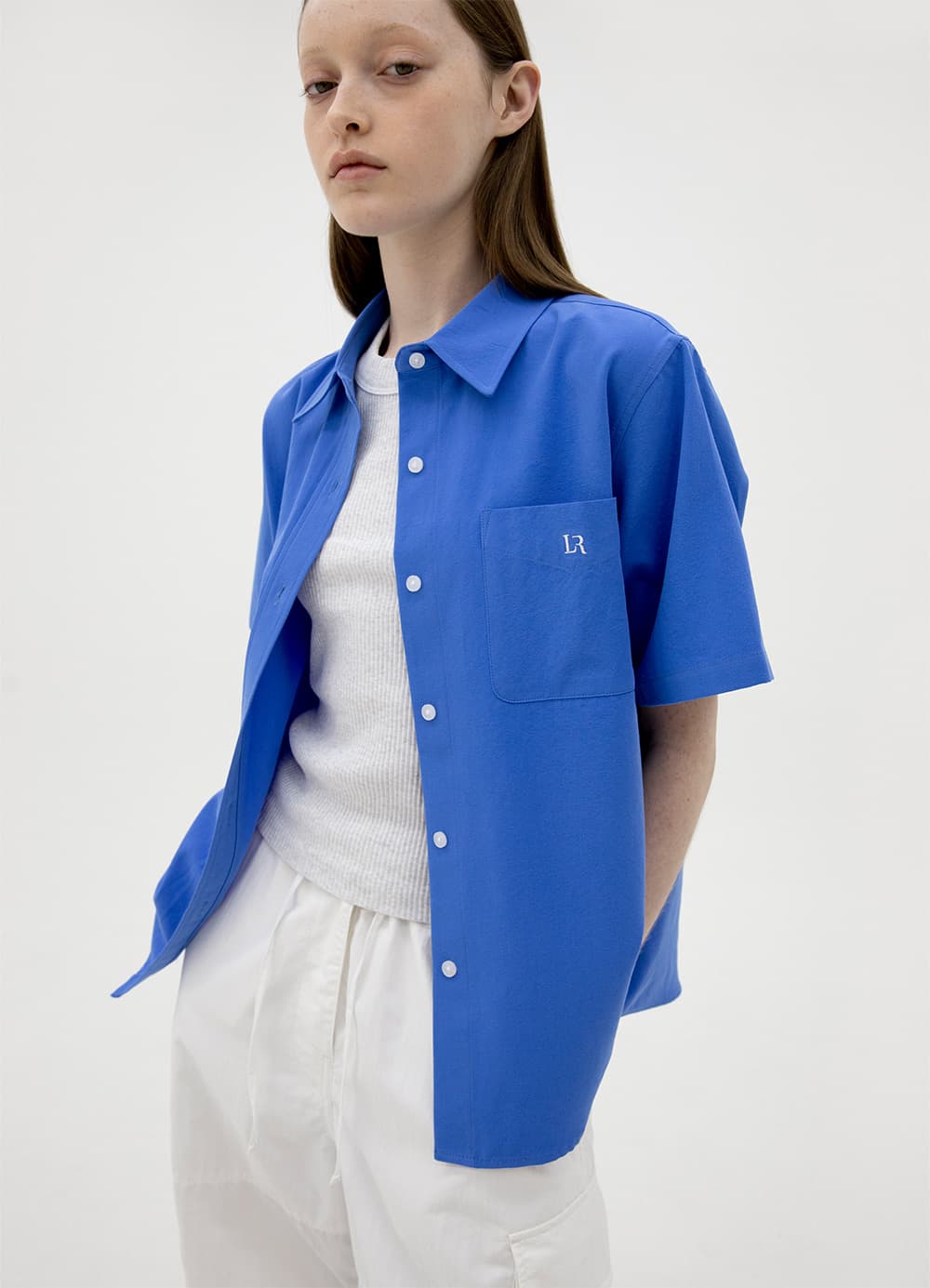 Oxford Half Sleeve Shirt - Cobalt Blue