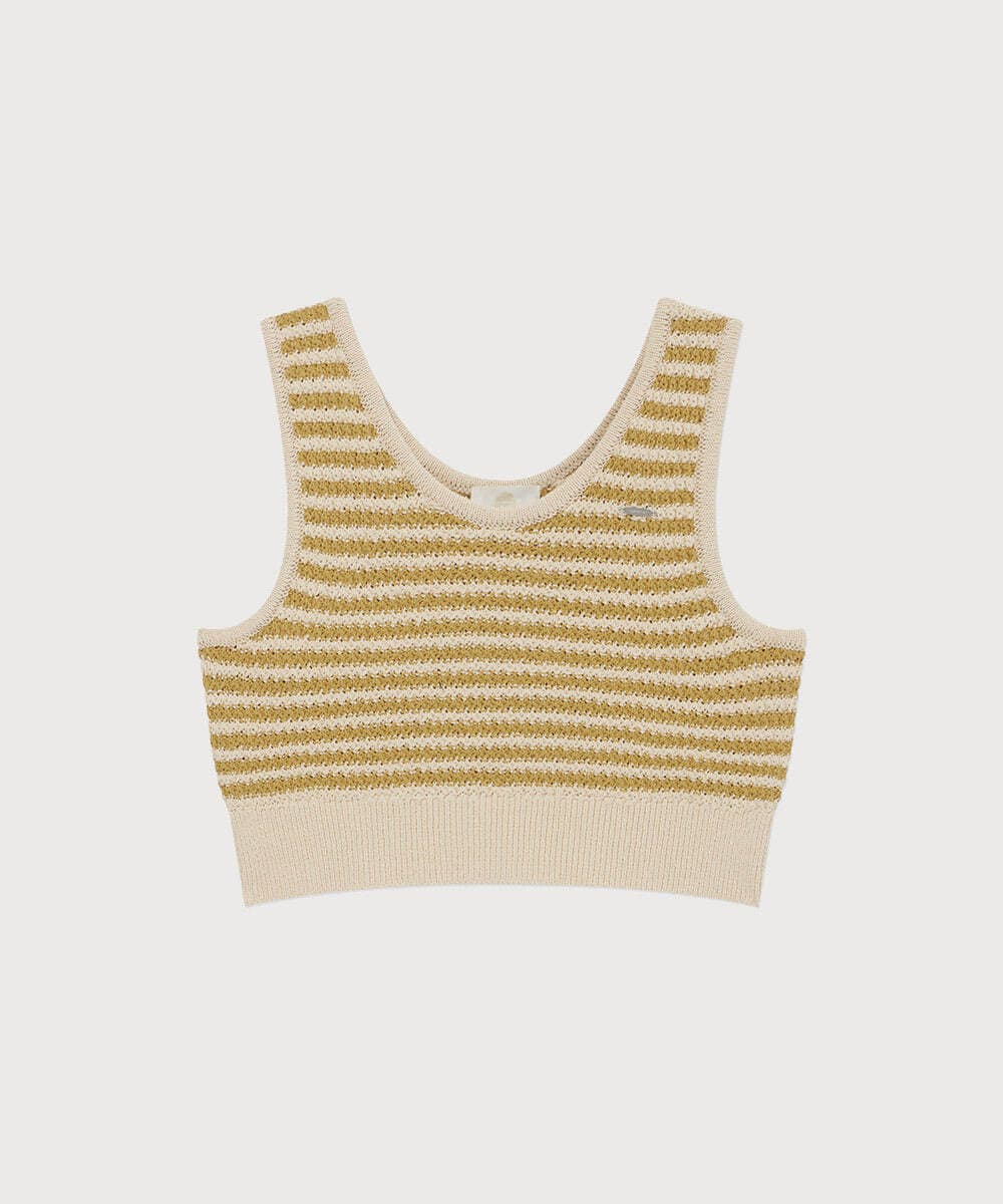 우먼 레이어드 니트 베스트 Beige