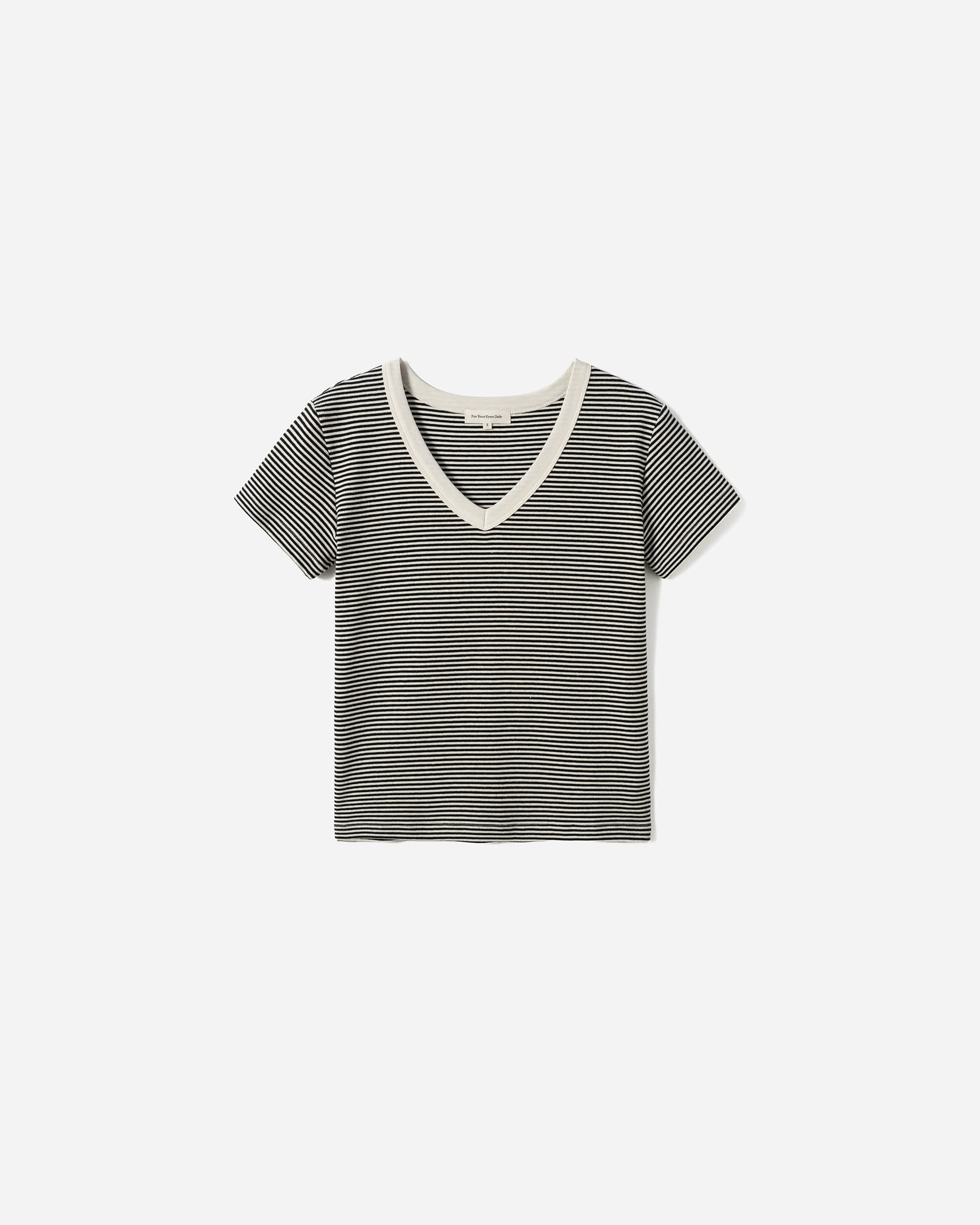Fleu Stripe V-neck T-shirt