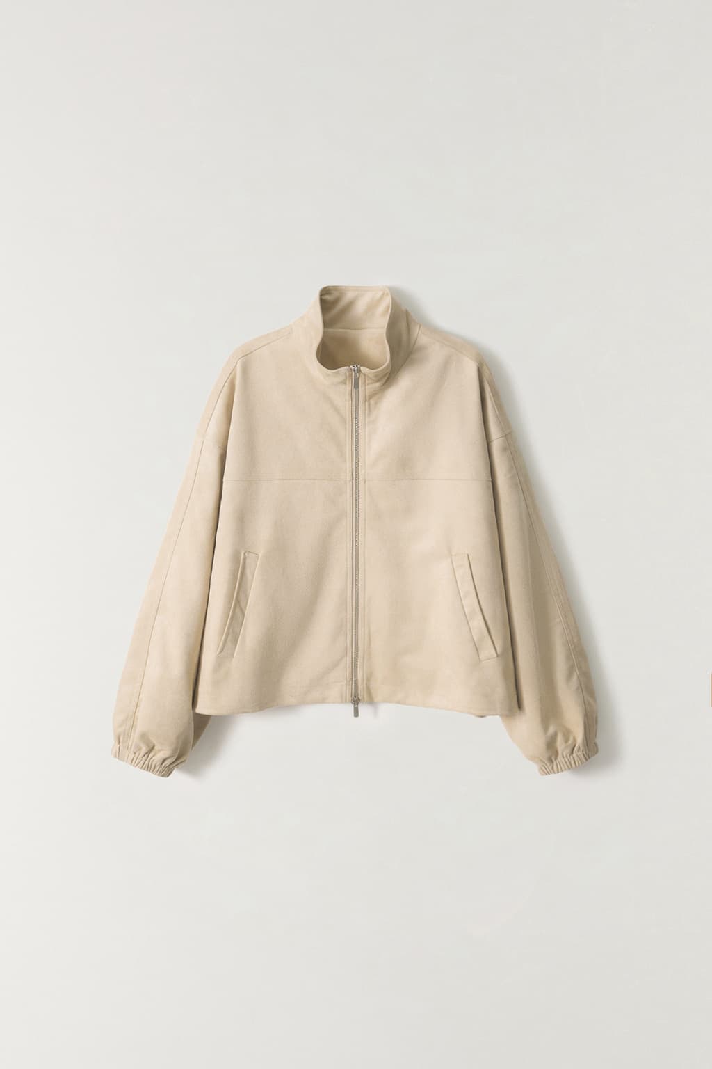스웨이드 크롭 블루종 BEIGE
