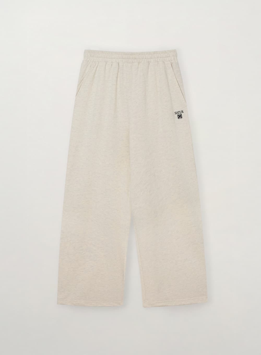 (W) Loren Small Logo Light Weight Sweatpants - Oatmeal