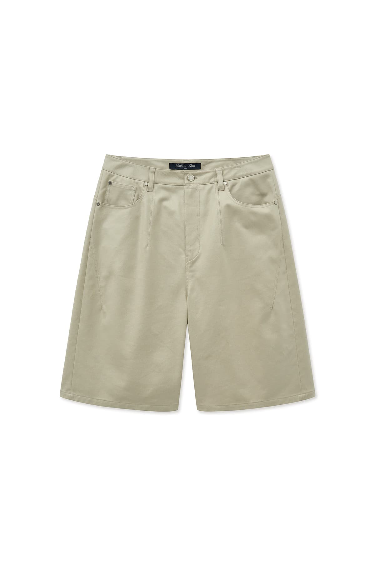 MATT COATING BERMUDA PANTS FOR MEN IN LIGHT BEIGE