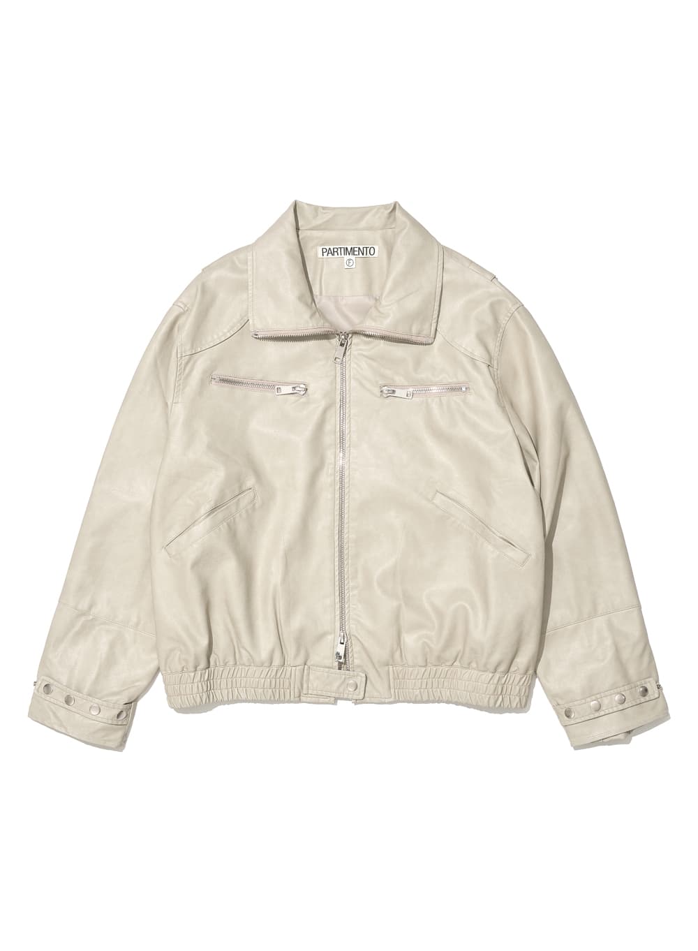 WASHED LEATHER BOMBER JACKET_ECRU