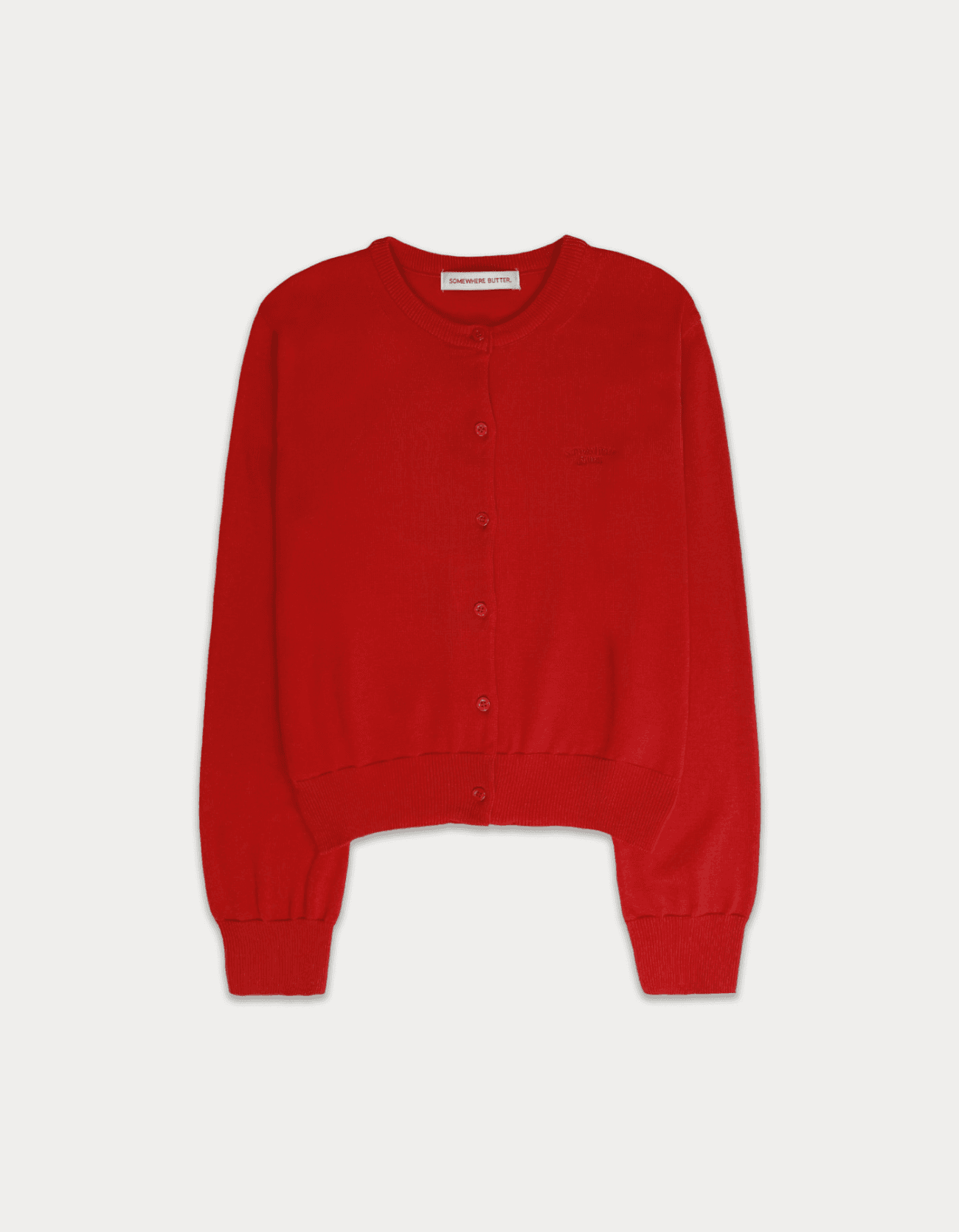 Essential clean cardigan - red