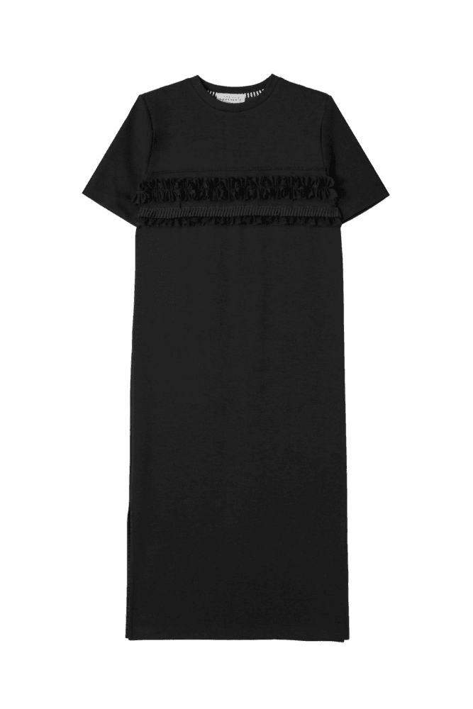 Black Petal Maxi Dress (Black)