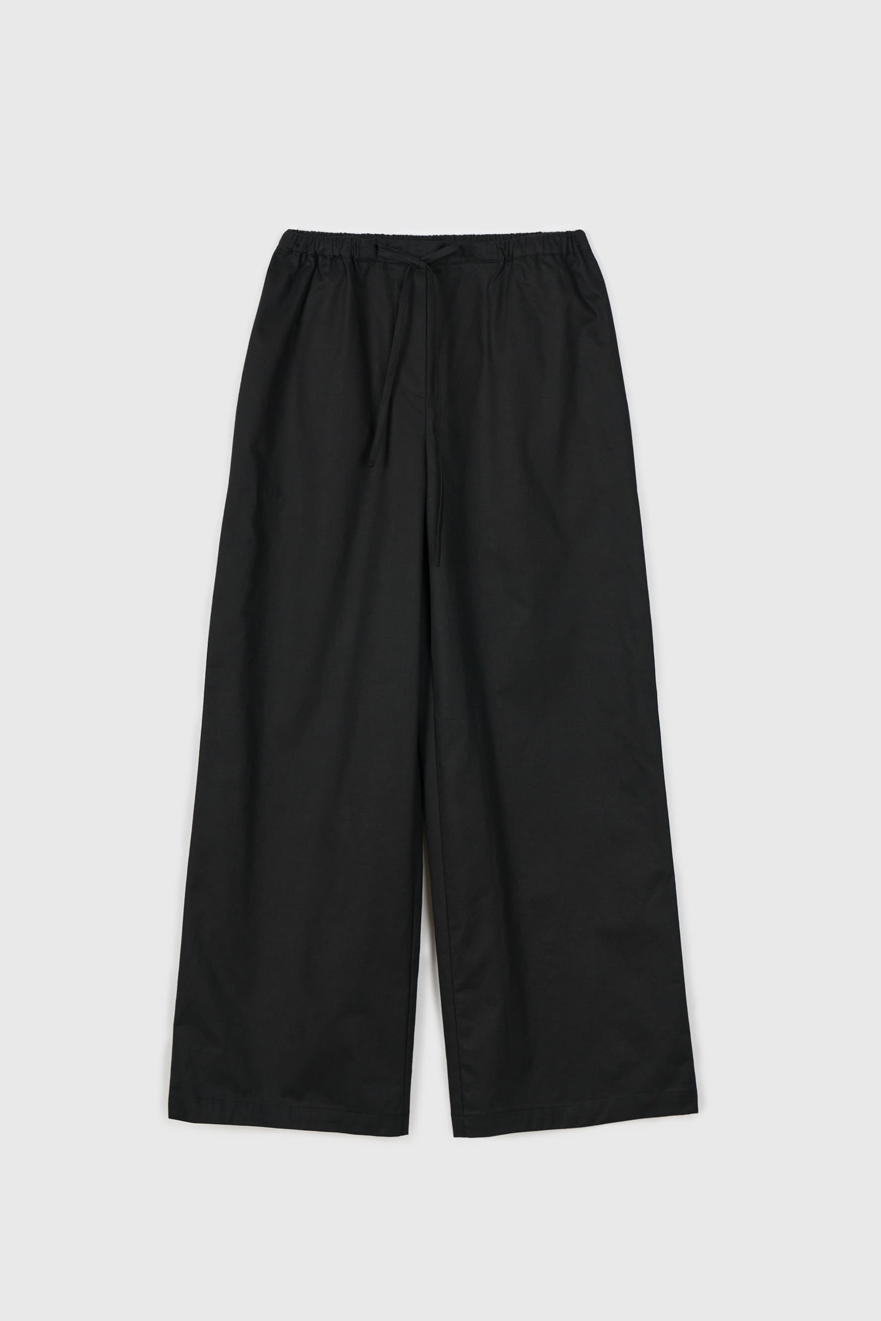 Cotton Drawstring Pants (Black)