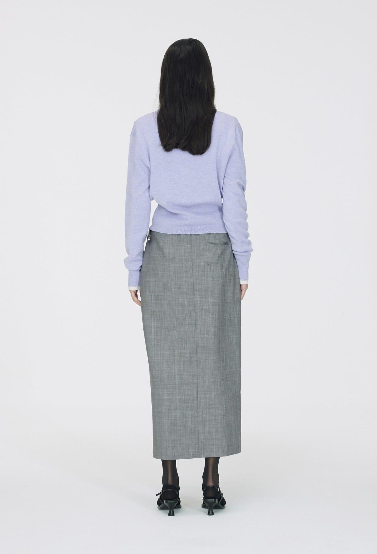 스프링 울 가디건 라벤더