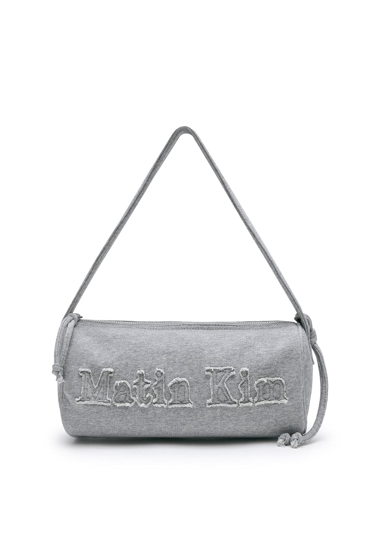 APPLIQUE LOGO JERSEY DUFFLE BAG IN GREY