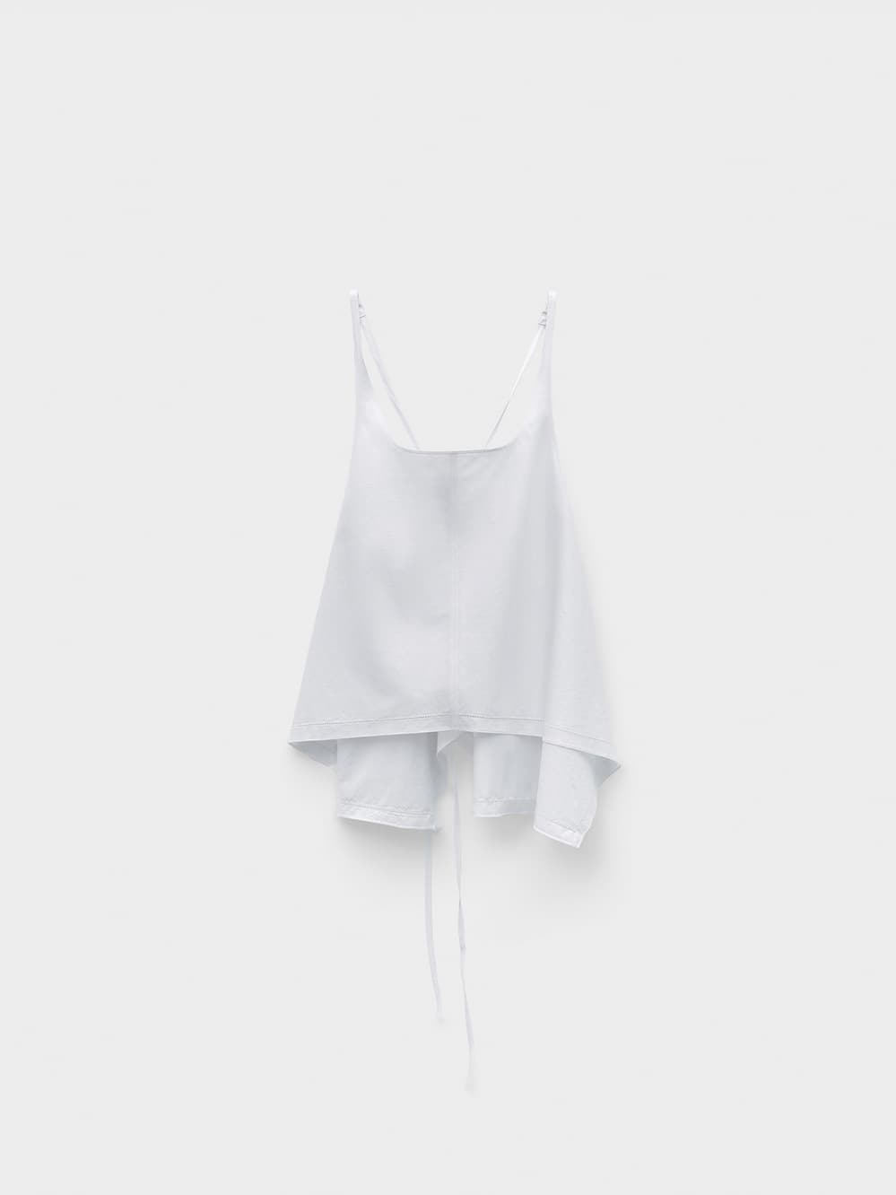 Flared Sleeveless Top_White