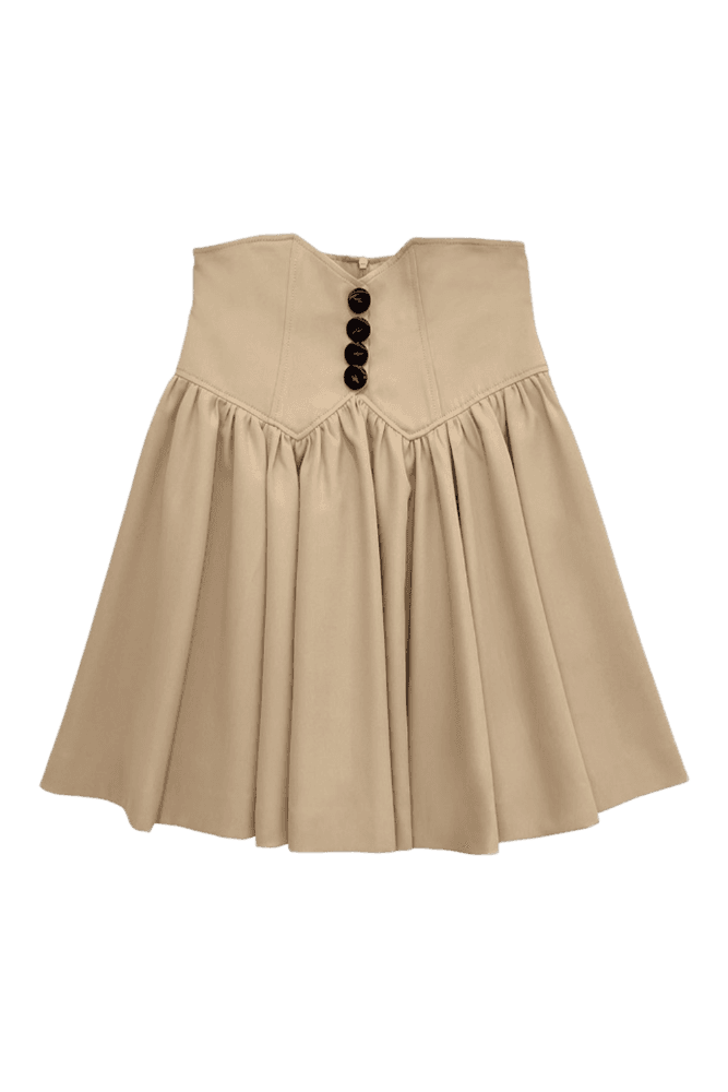 High-Waisted Shorts (Beige)