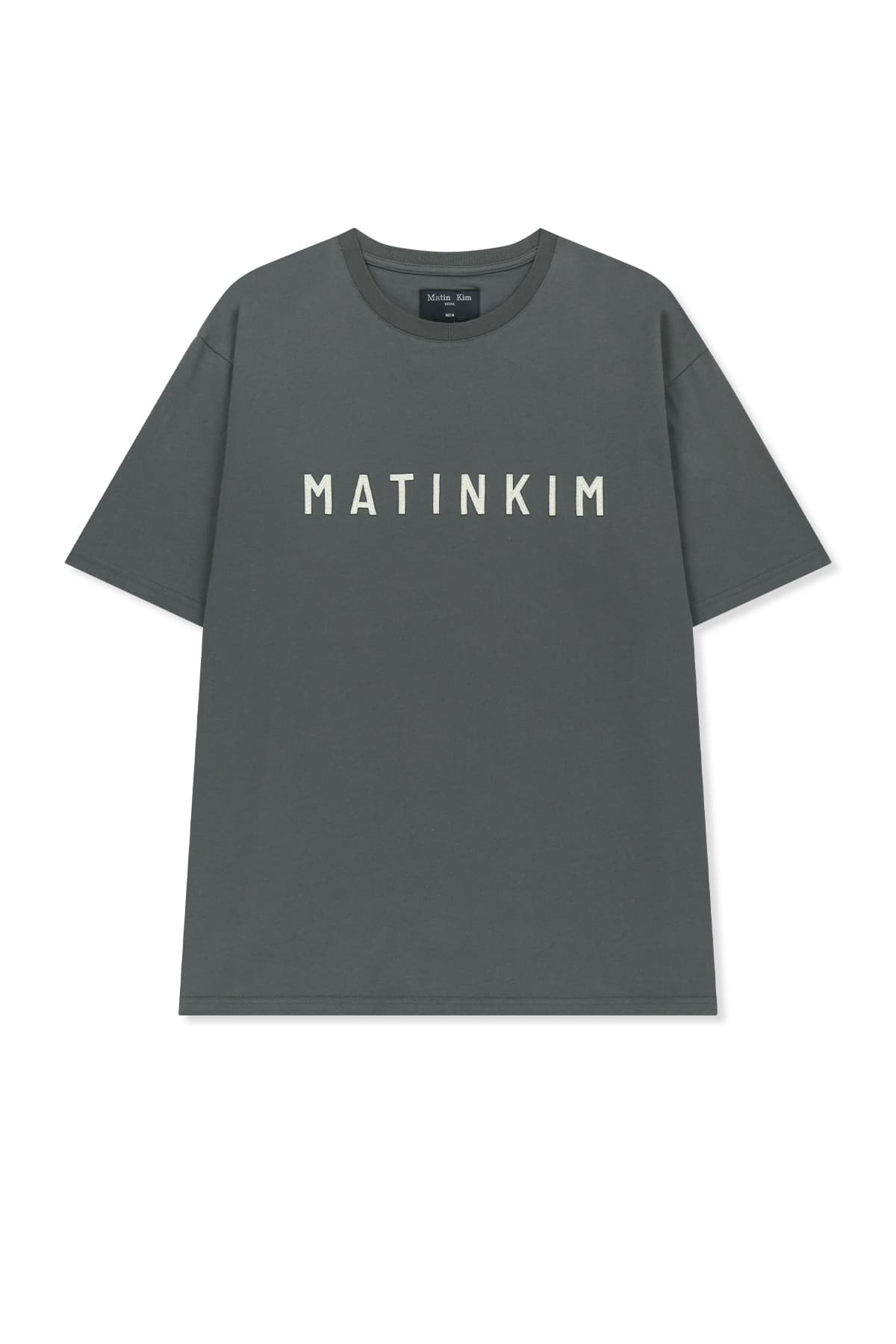 APPLIQUE FELT LOGO TOP FOR MEN IN CHARCOAL