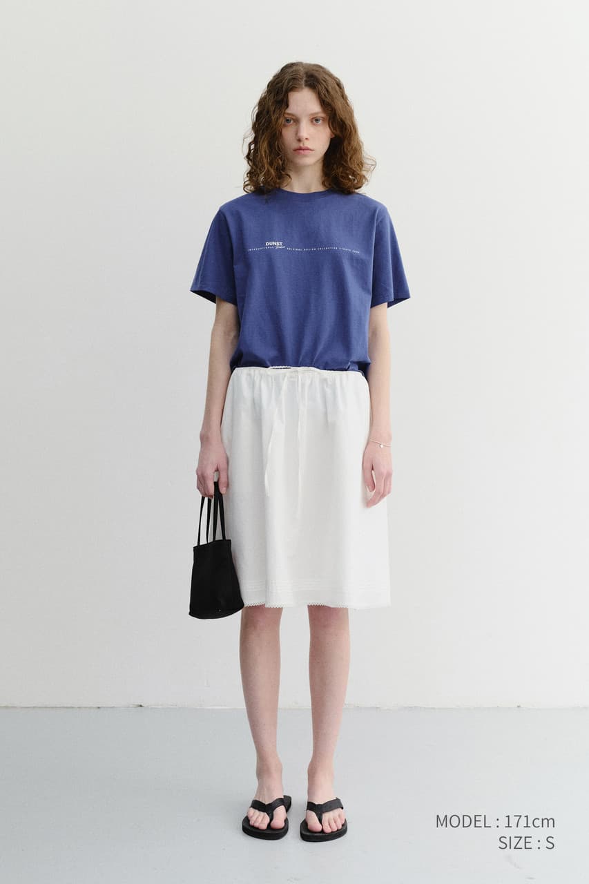UNISEX MINIMAL LETTERING T-SHIRT BLUE_UDTS6B147B2