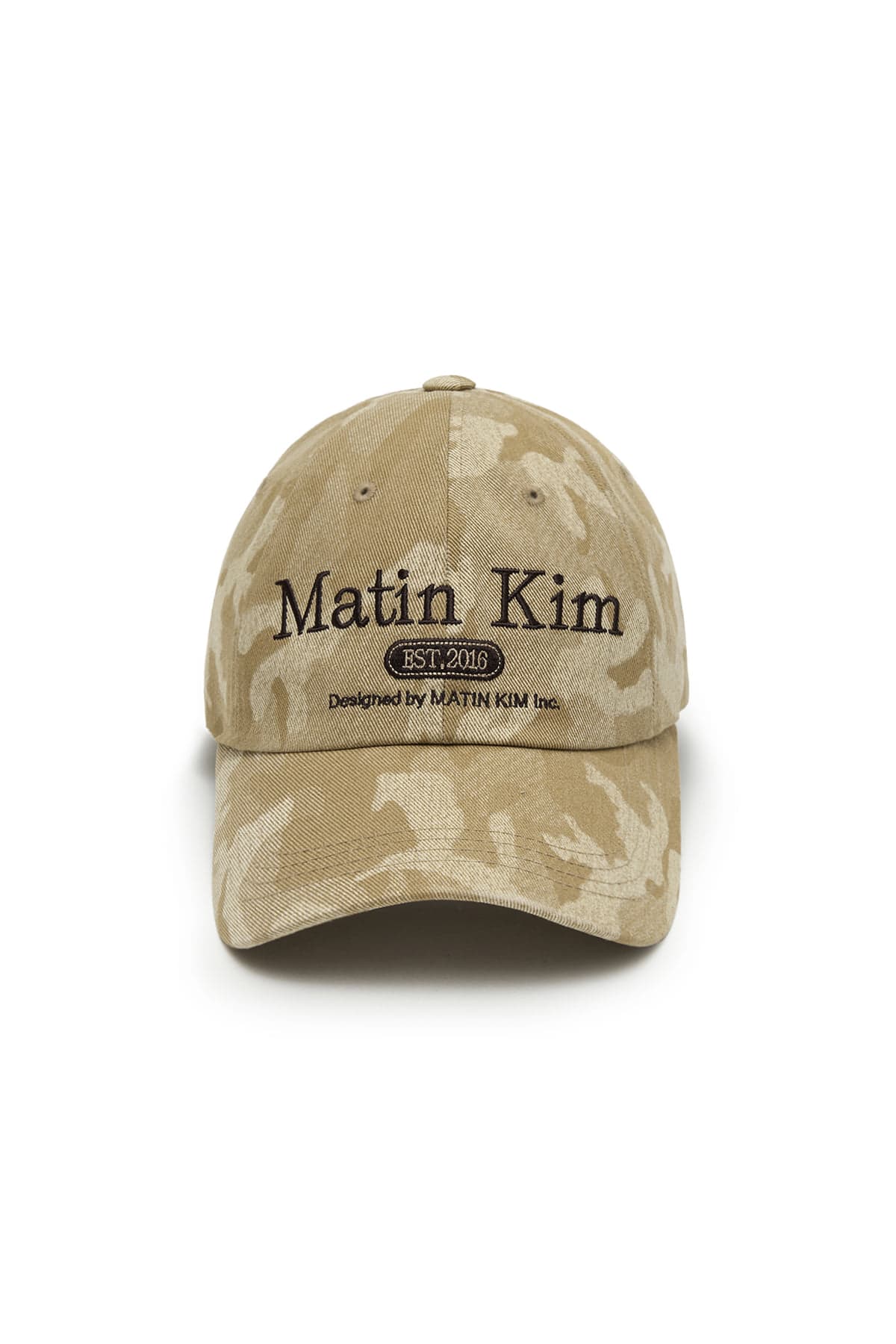 CAMOUFLAGE LOGO BALL CAP IN BEIGE