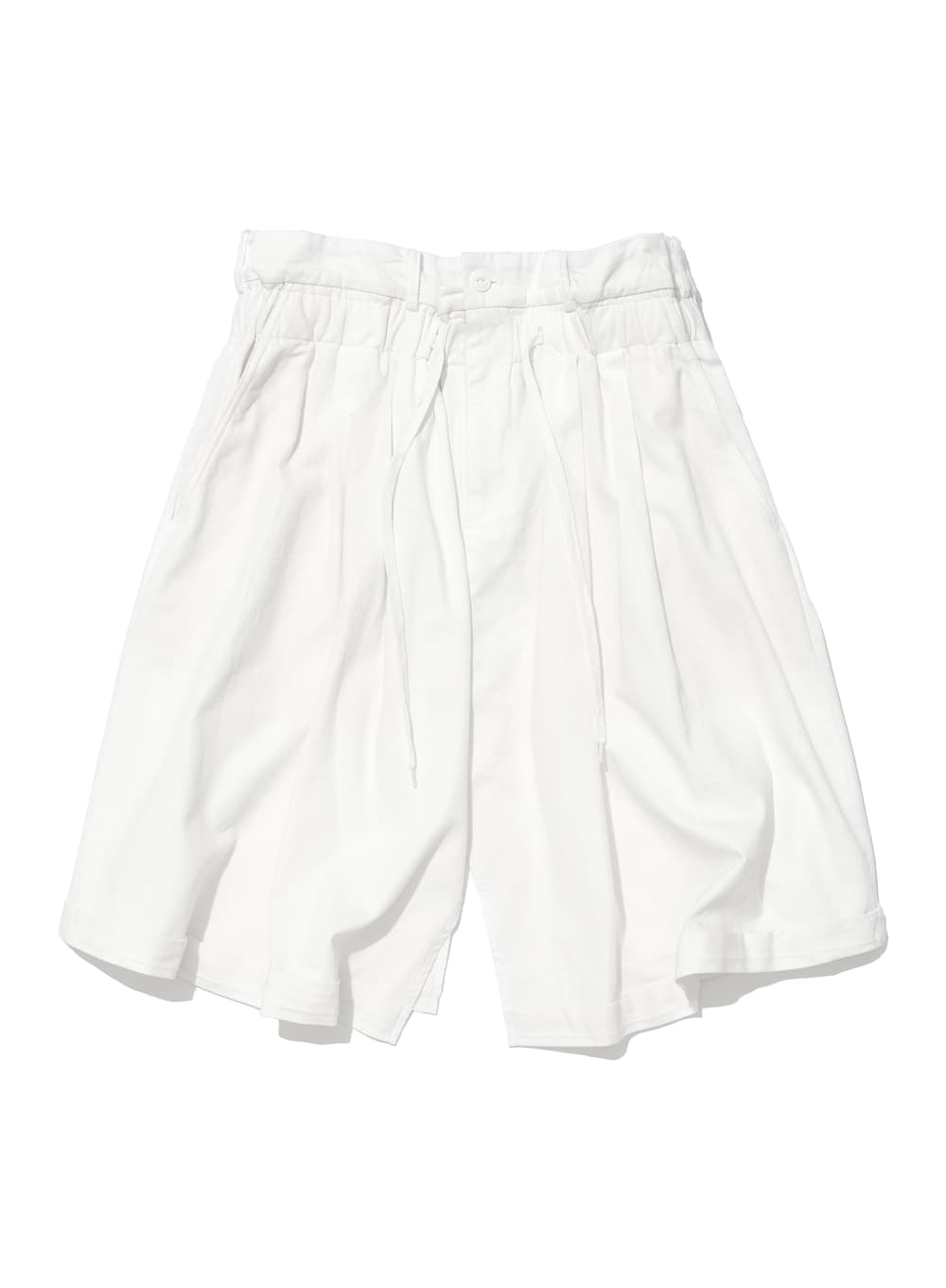 FOLD-OVER WAIST MIDI SKIRT_WHITE