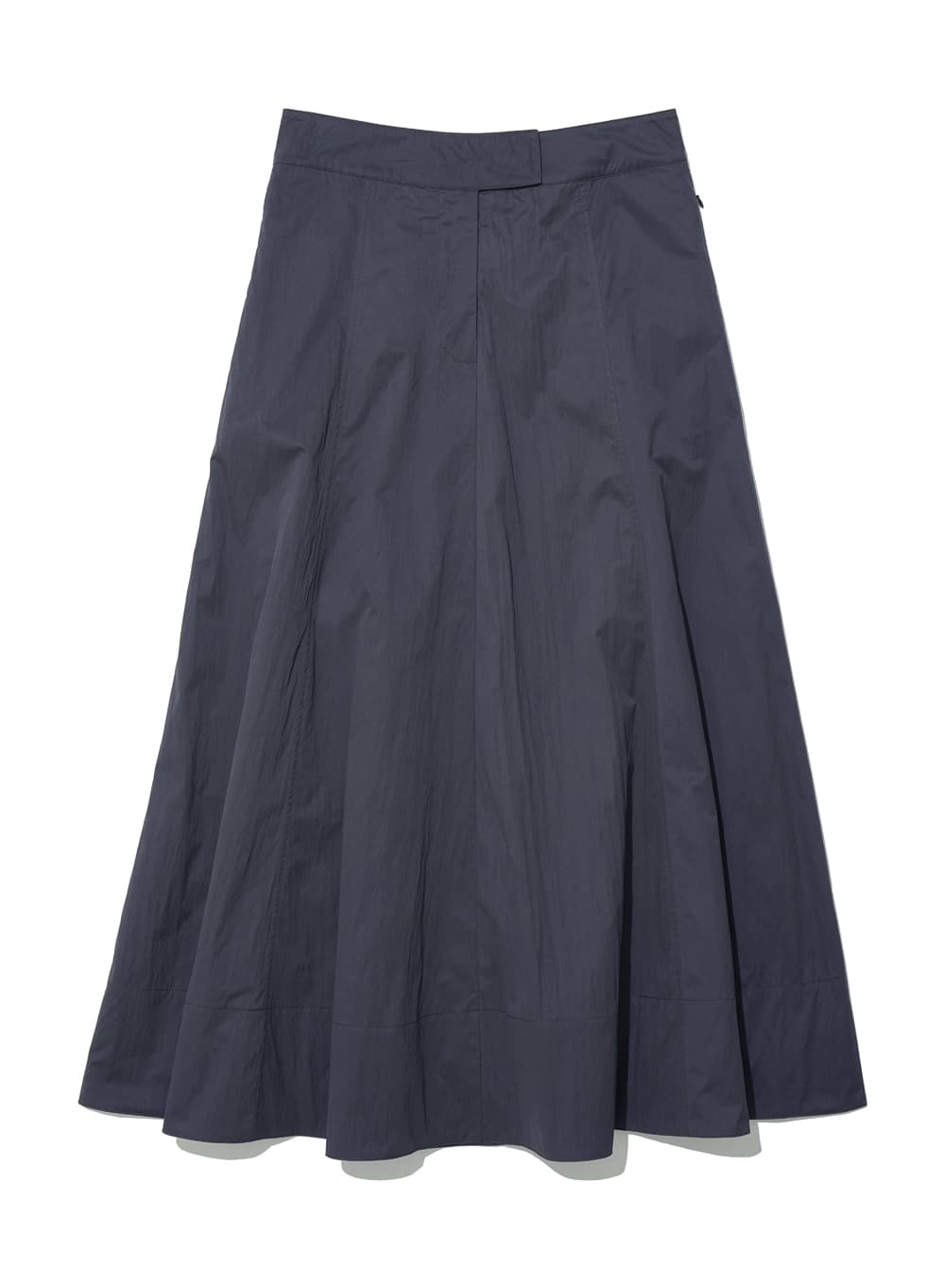 POCKET POINTED FLARE MAXI SKIRT_NAVY