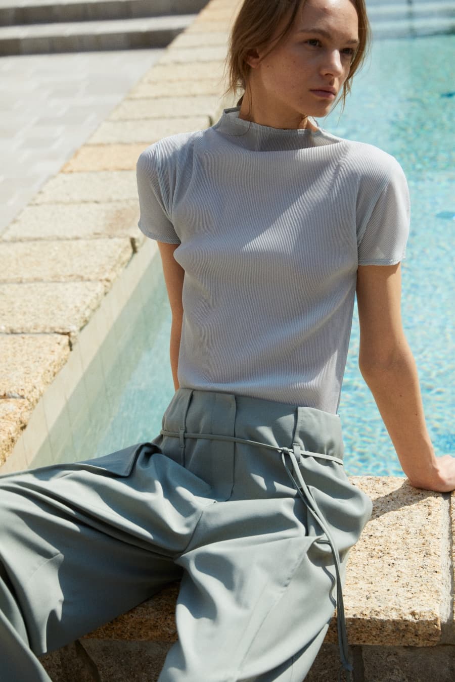 26 MATERA PLEATS TOP [MINT][예약배송 07/20]