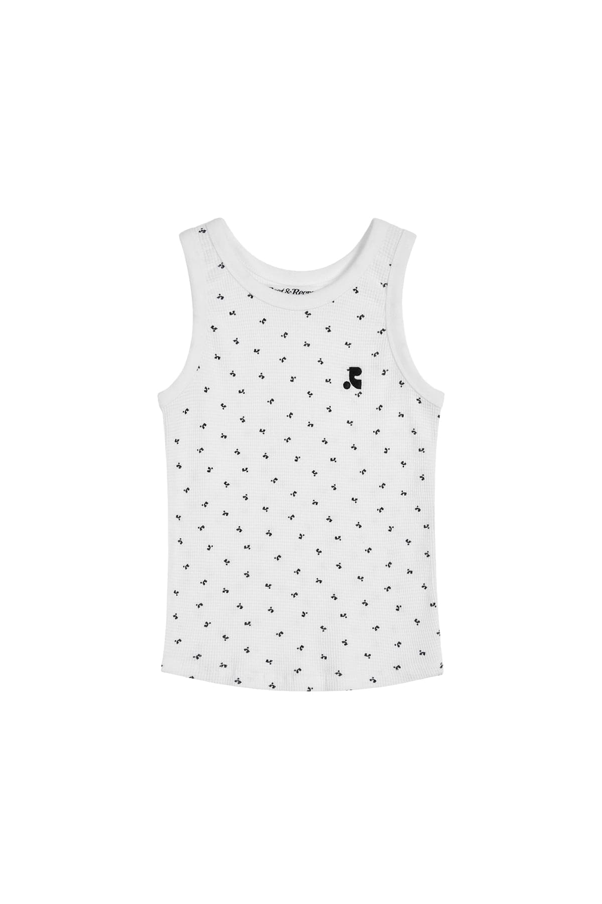 RR PATTERN TANK TOP - IVORY