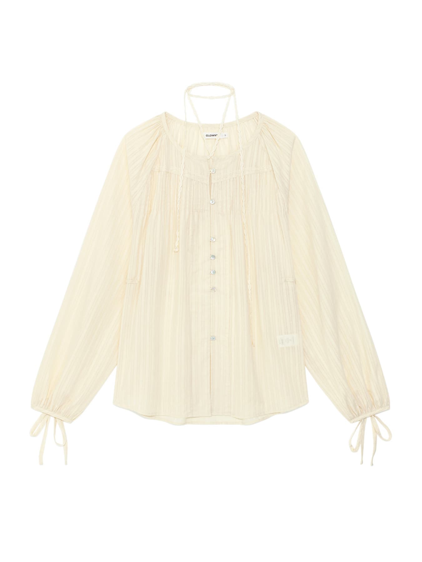 MISTY SHEER BLOUSE (LIGHT BEIGE)