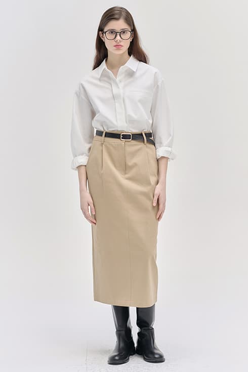 25SN cotton tuck skirt [BE]