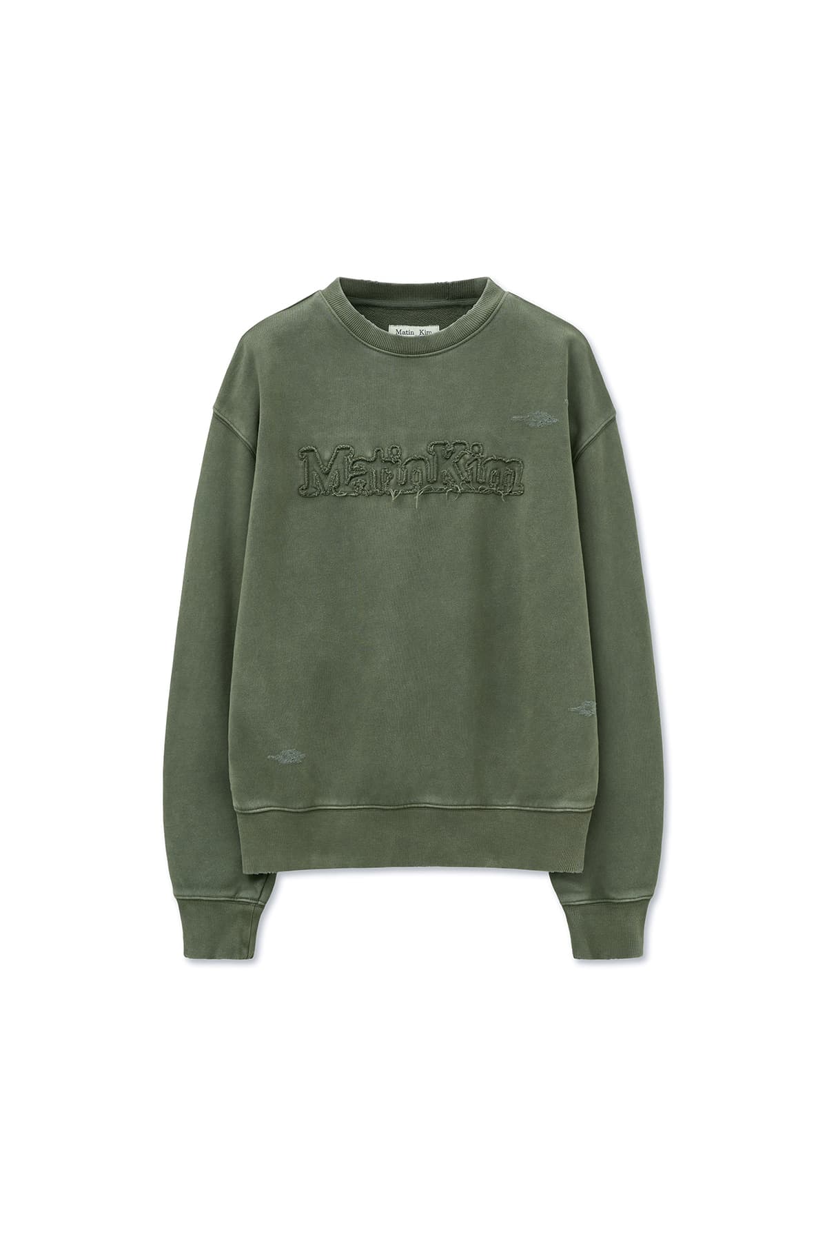 VINTAGE COLOR DYING LOGO SWEATSHIRT IN KHAKI