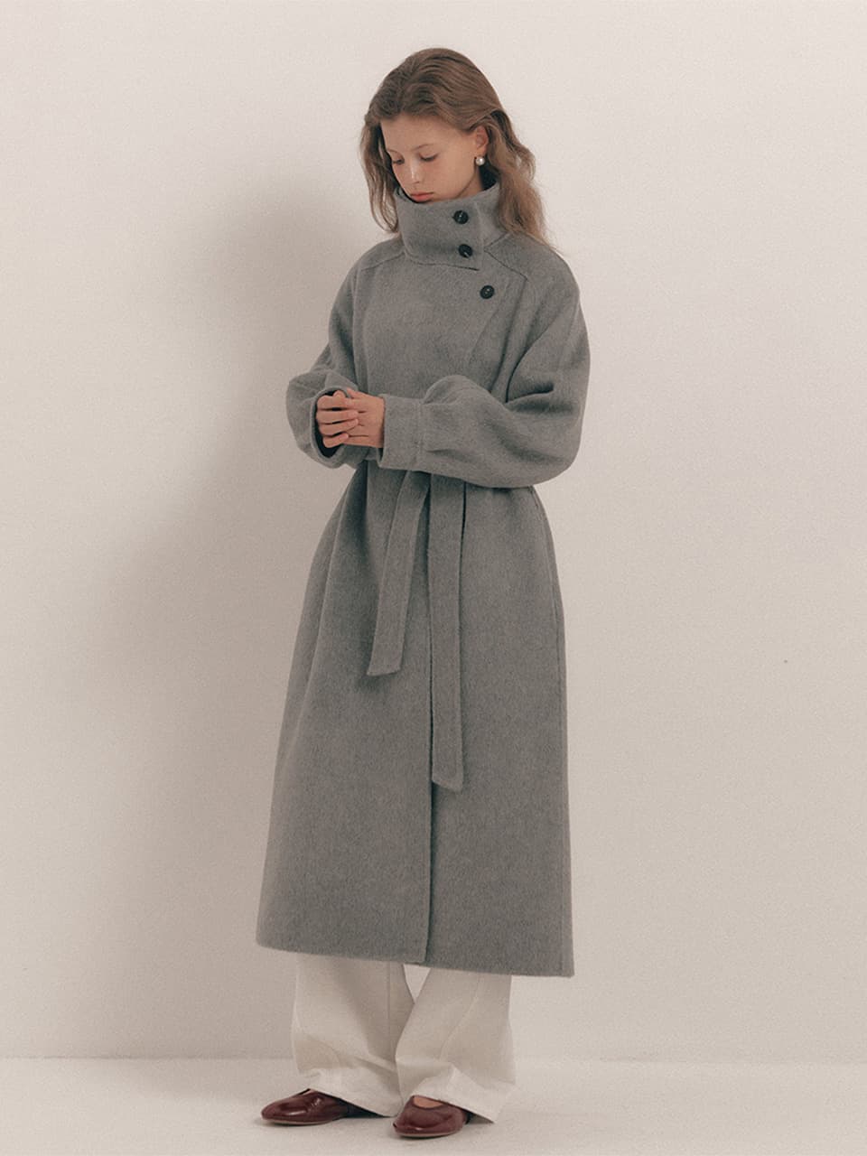 Classic High Neck Handmade Coat(2color)