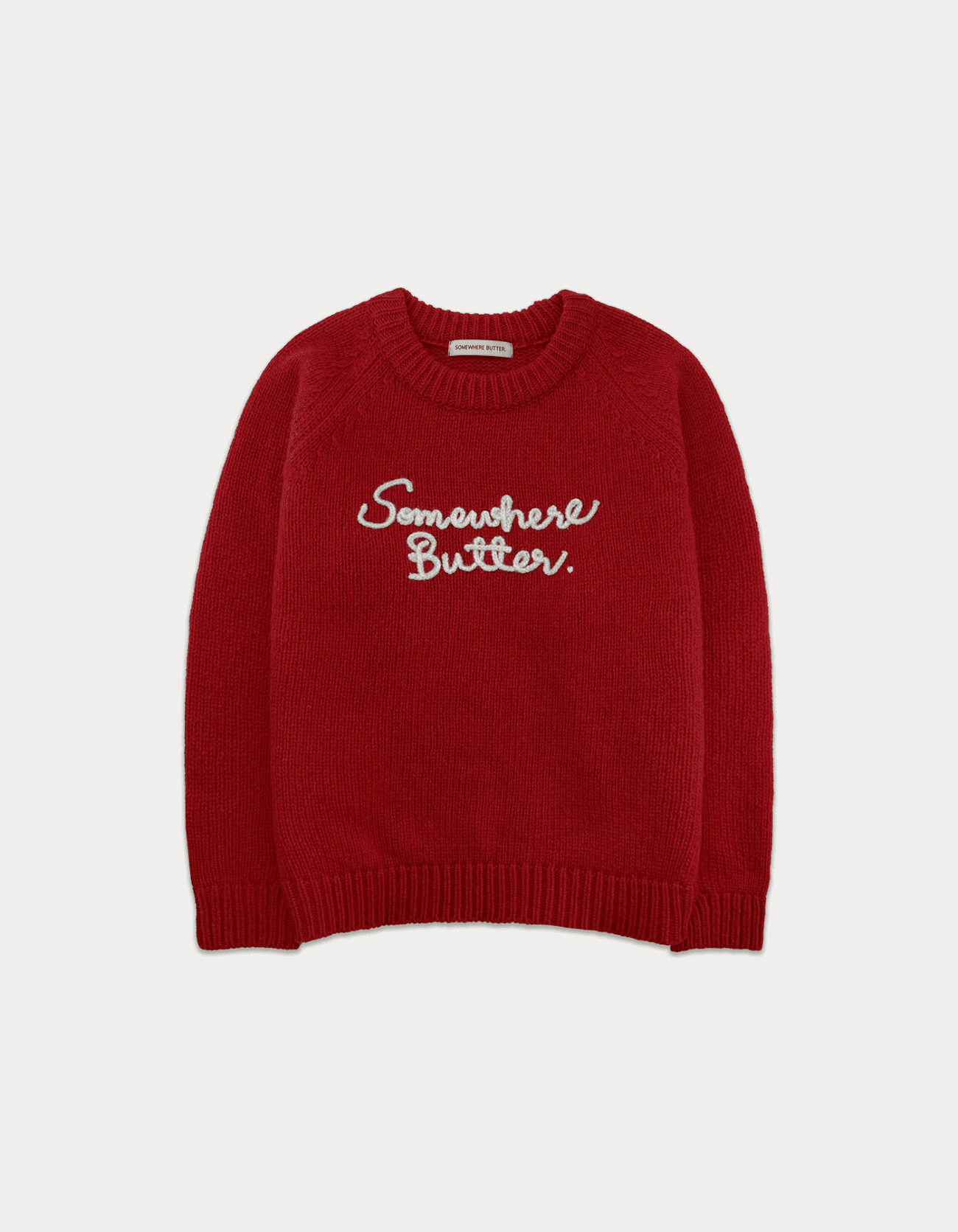 Wool 100 Letter Knit - Red