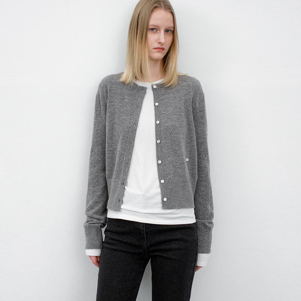 (CD-2241)ESSENTIAL WOOL BLENDED SLIM FIT CARDIGAN