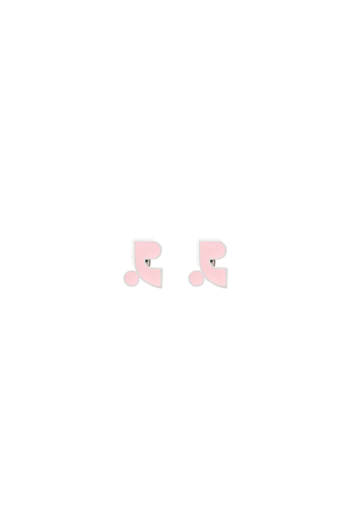 LOGO EPOXY EARRING - PINK
