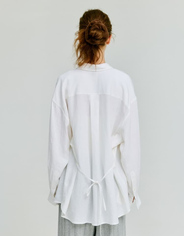 sheer linen shirts - white