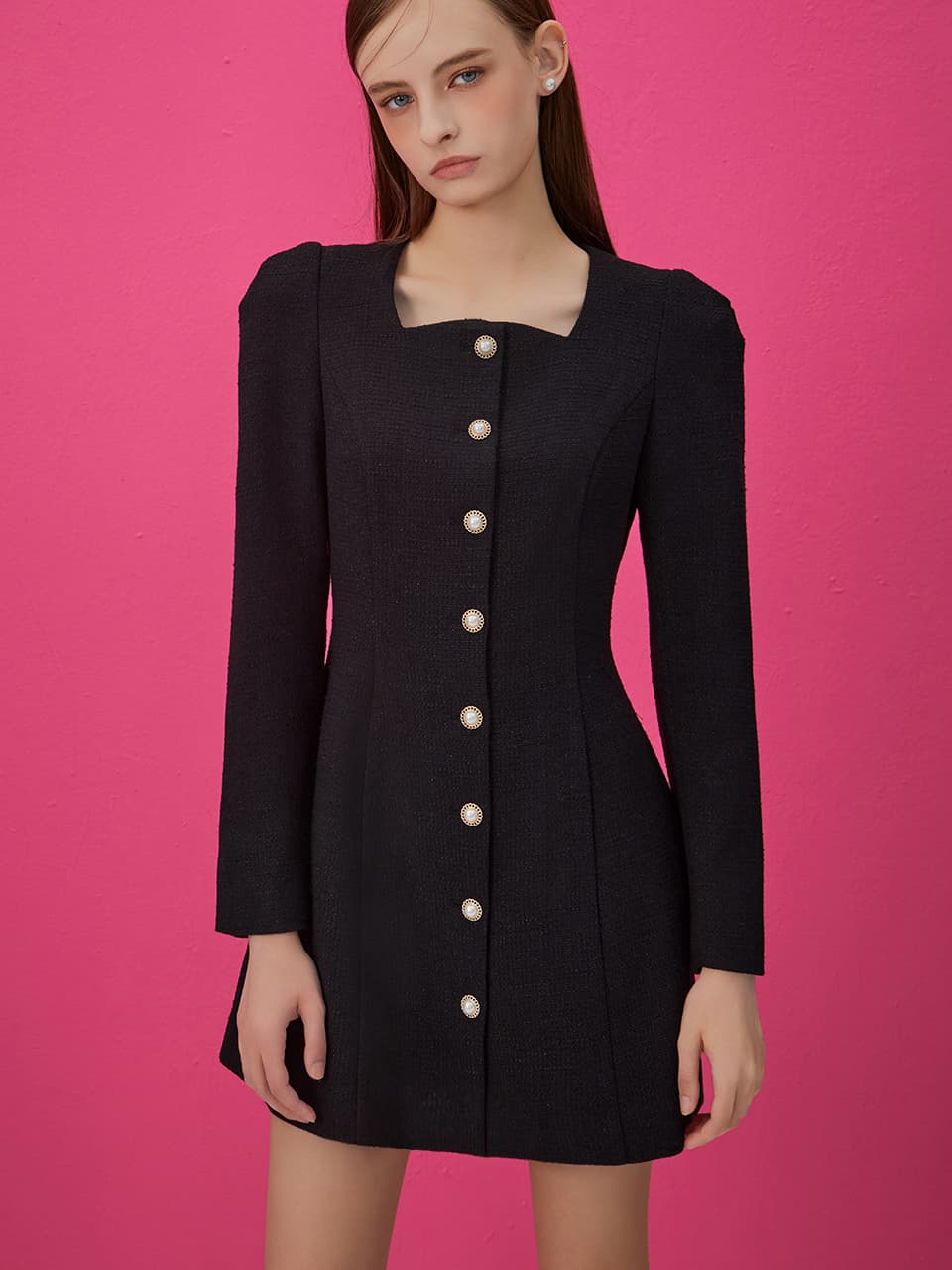 Luna tweed dress (2colors)