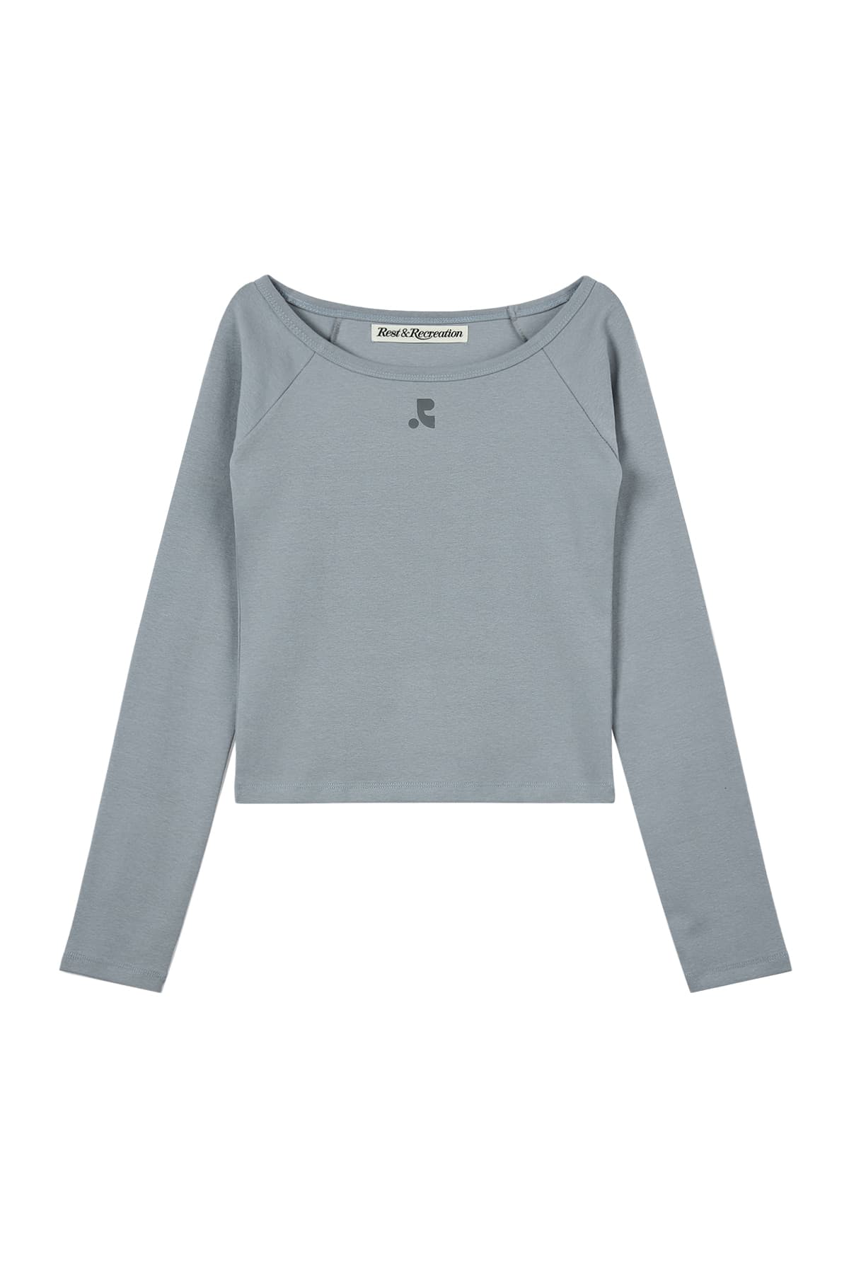 U-NECK RAGLAN TOP - BLUE