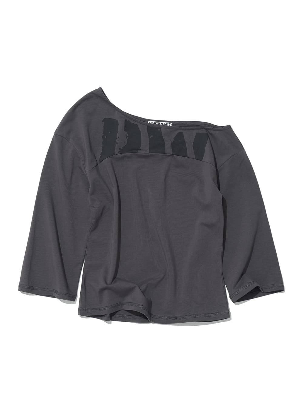PW PRINTED UNBALANCE TEE_CHARCOAL