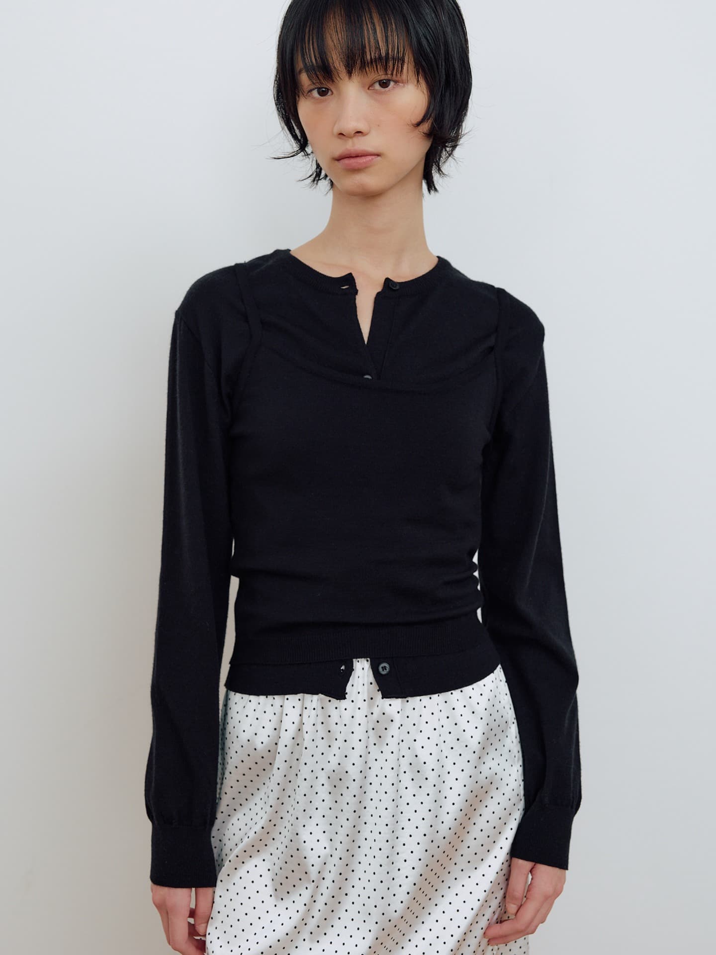 M BASIC KNIT SLEEVELESS_BLACK