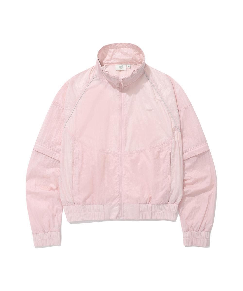 우먼 실키 나일론 디테처블 점퍼 Light Pink