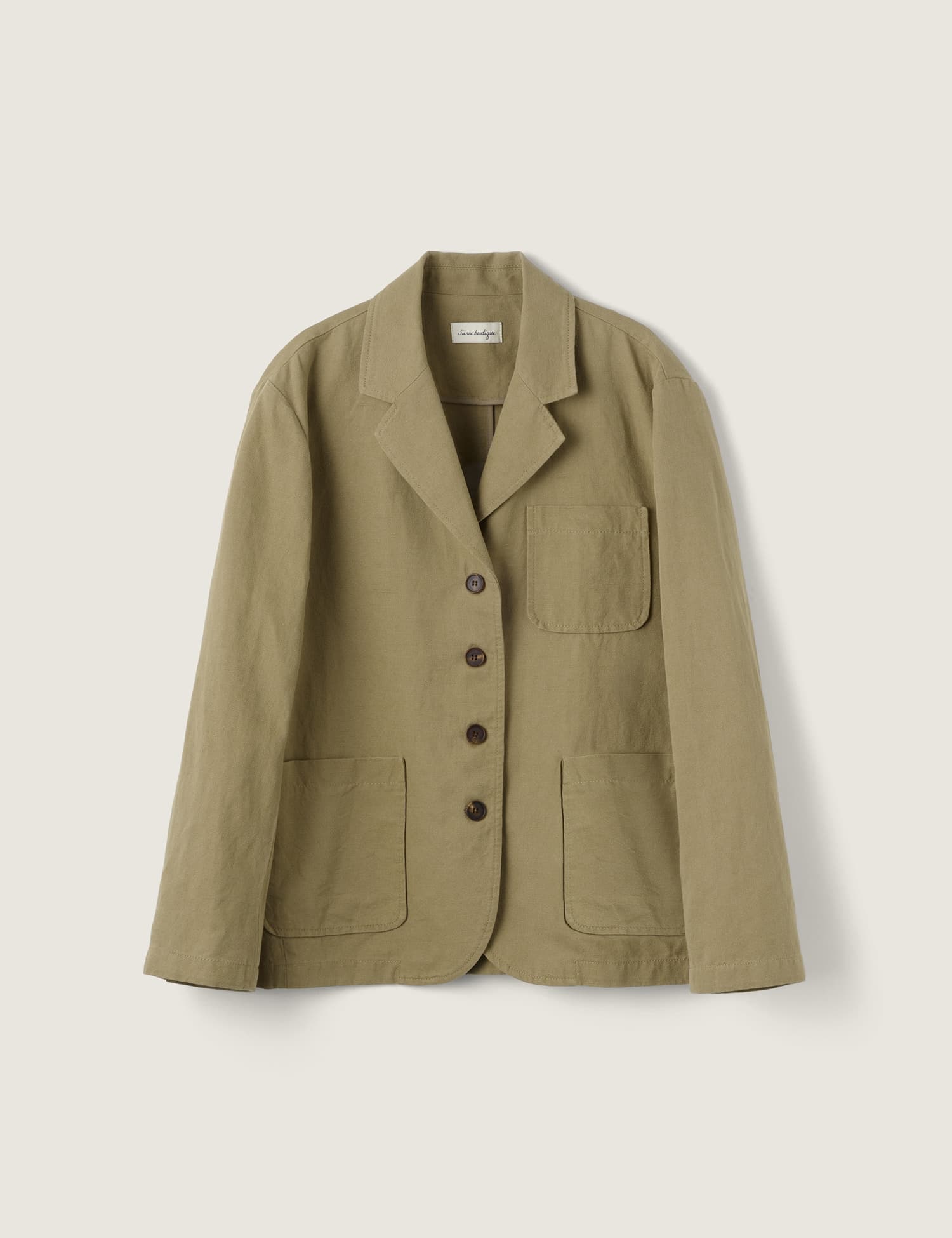 French Linen Jacket (Beige)