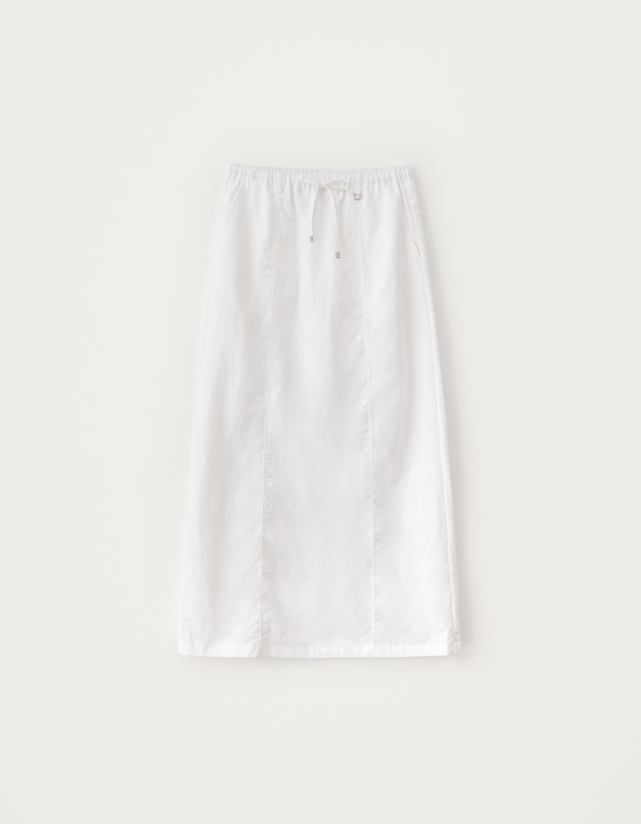 Mud Nylon Long Skirt - Ivory