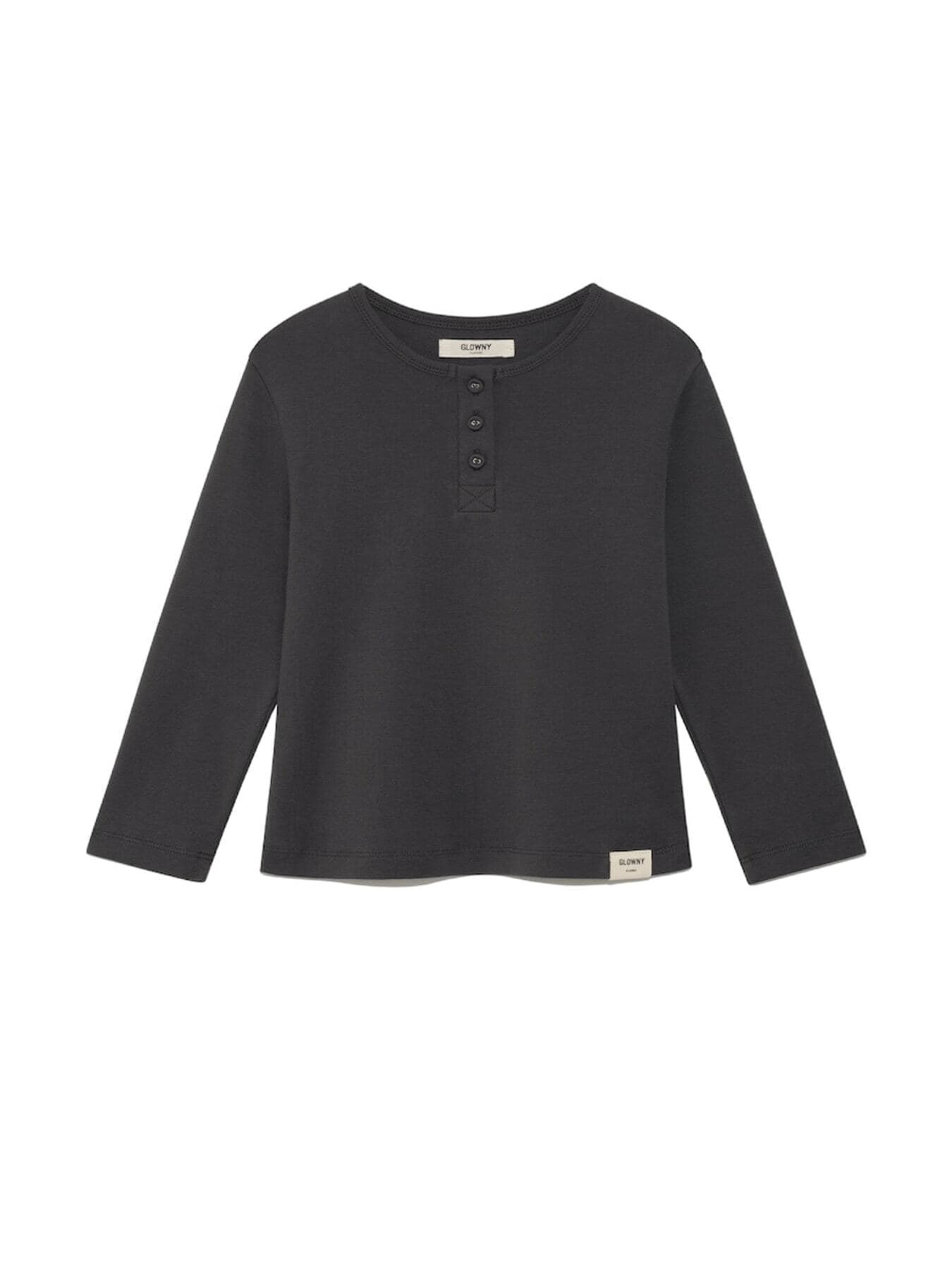 3/4 BUTTON FLY TEE (CHARCOAL)