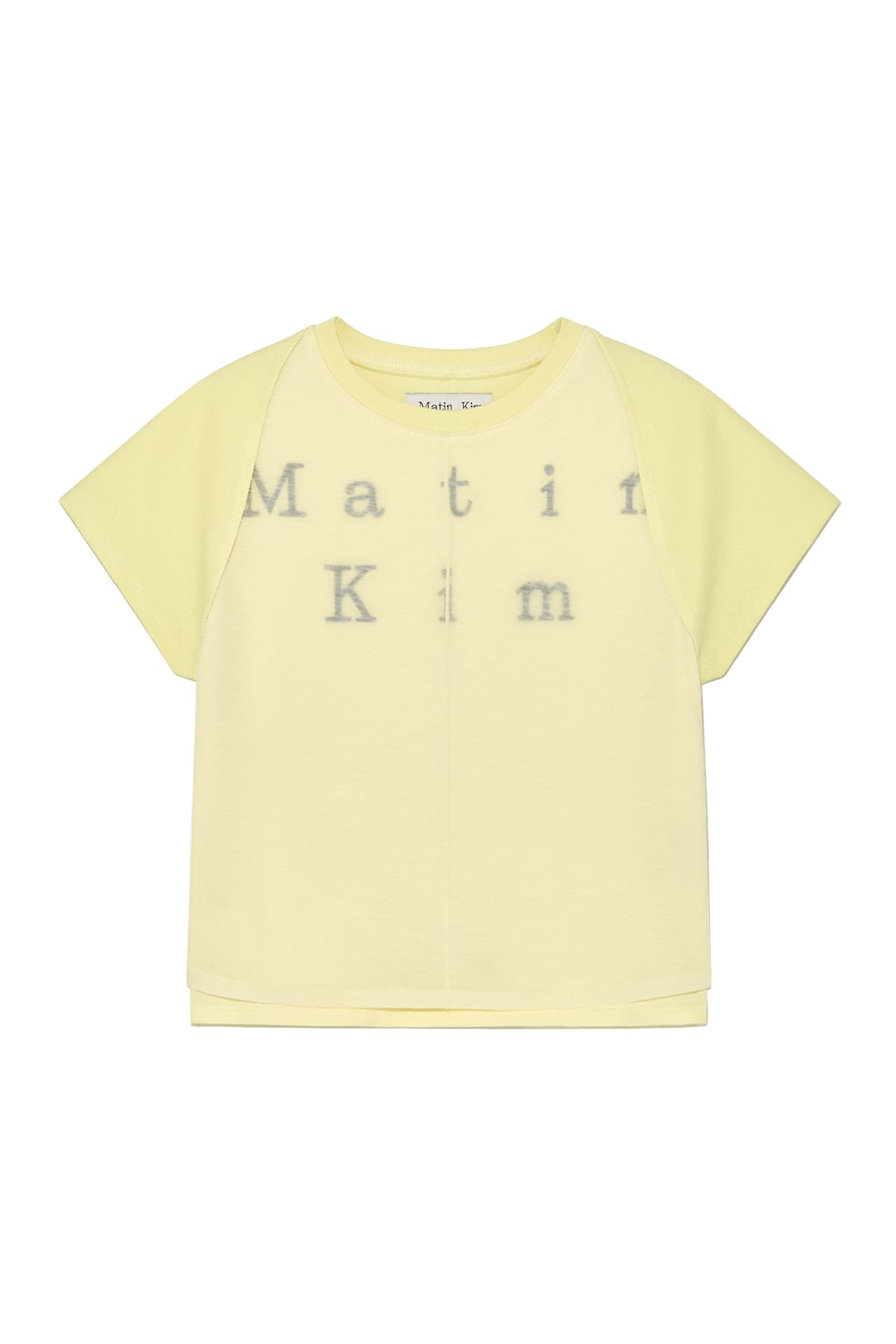 PINTUCK LAYERED SLIM CROP TOP IN LIGHT YELLOW