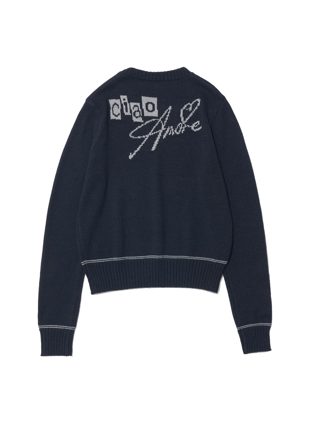 93 COLLAGE JACQUARD KNIT CREWNECK_DEEP NAVY