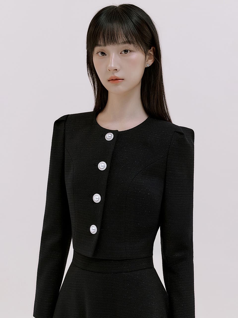 Viola crop jacket_Navy