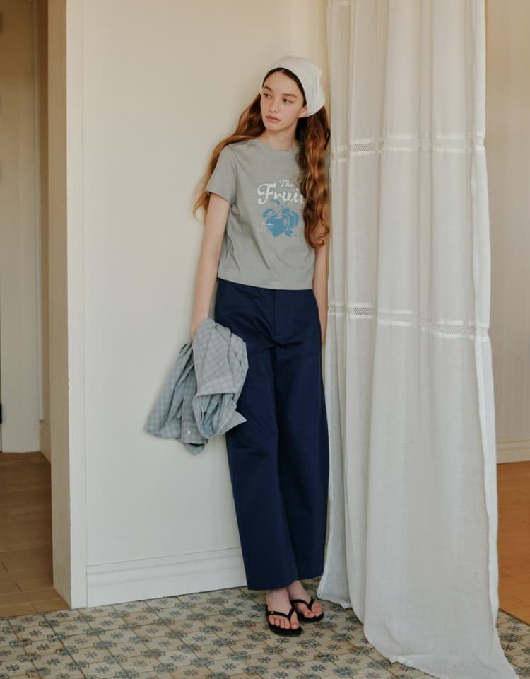 cotton work pants - blue