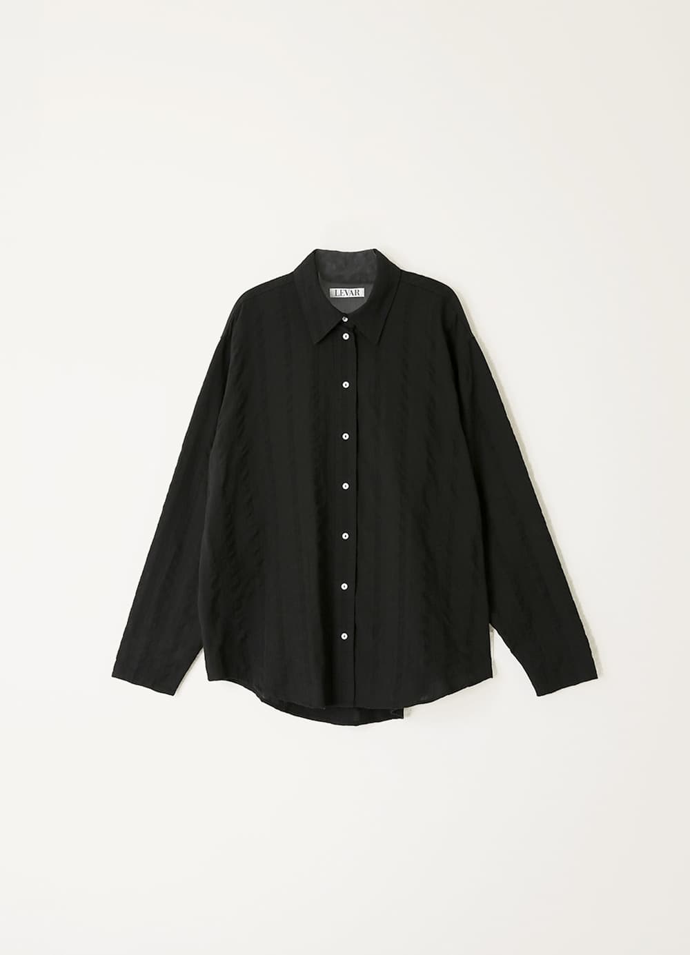 Natural Wave Cotton Shirt - Black