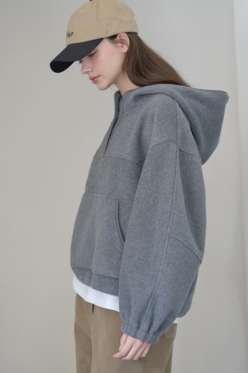 25WN fleece hoody pullover [CHA]