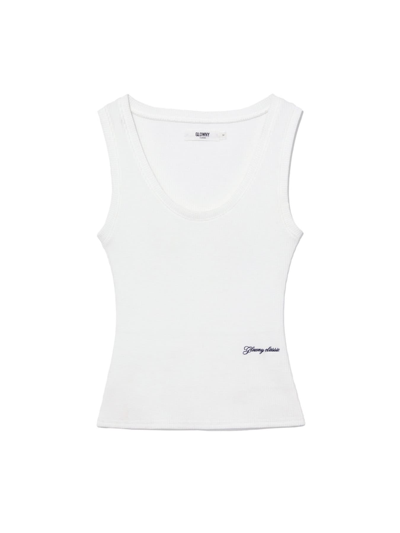 ROCKY WAFFLE SLEEVELESS TOP 2.0 (WHITE)